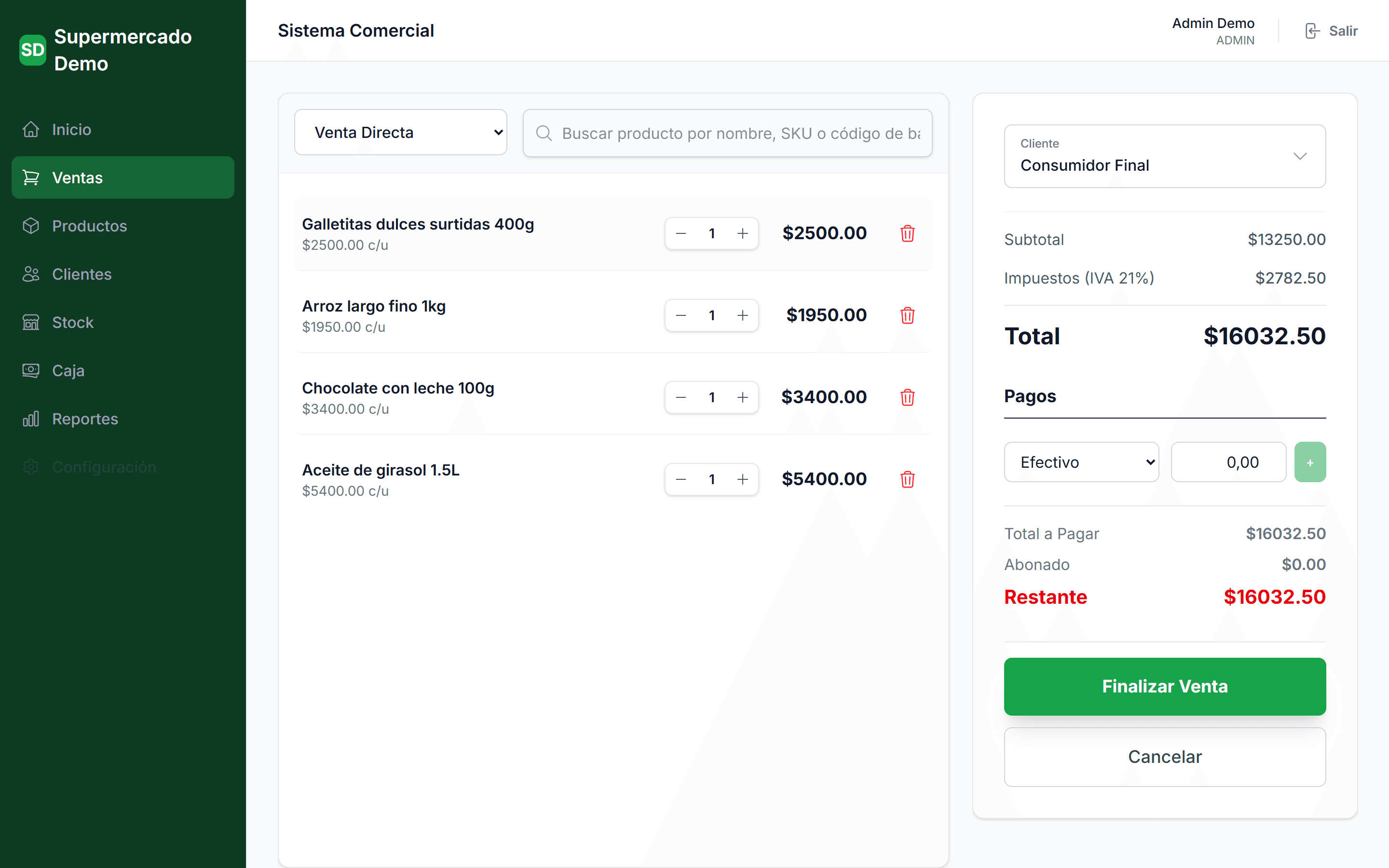Astro Flash — Punto de venta